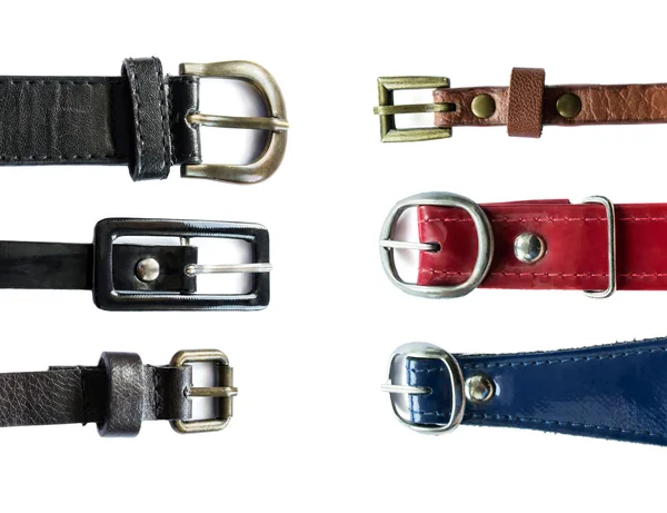 Set of leather belts — Stock Photo, Image