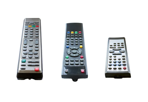 Tre TV-fjärrkontroller — Stockfoto
