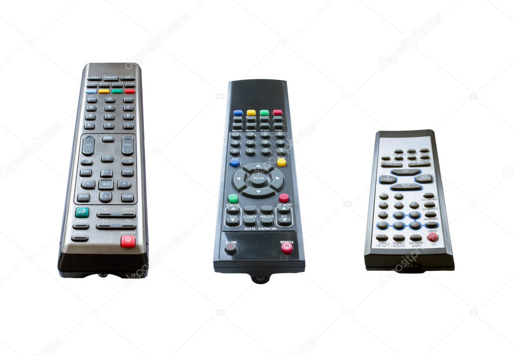 Three TV remotes