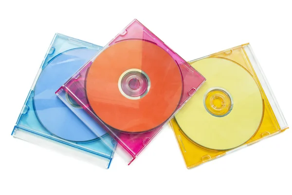 Three CD in boxes — Stock Photo, Image