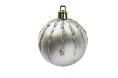çizgileri ile gümüş Sunni Noel top
