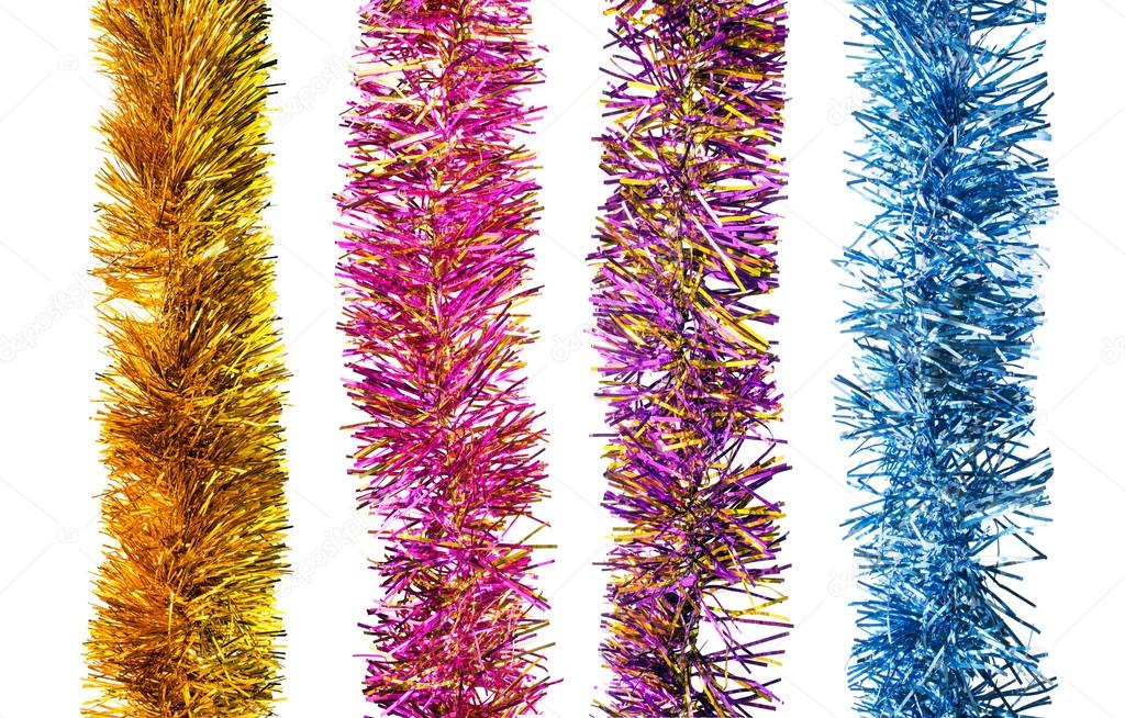 Four tinsel garlands — Stock Photo © Tarzhanova 32301779