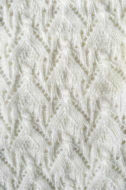 White openwork knitting clipart