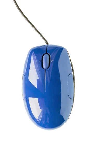 Mavi bilgisayar fare — Stok fotoğraf