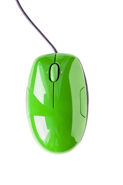 Yeşil bilgisayar fare — Stok fotoğraf