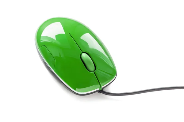 Green computer mouse — Stock Photo, Image