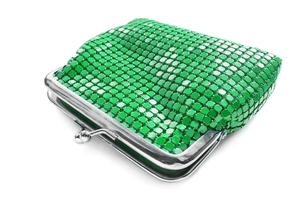 Green metal purse — Stock Photo, Image