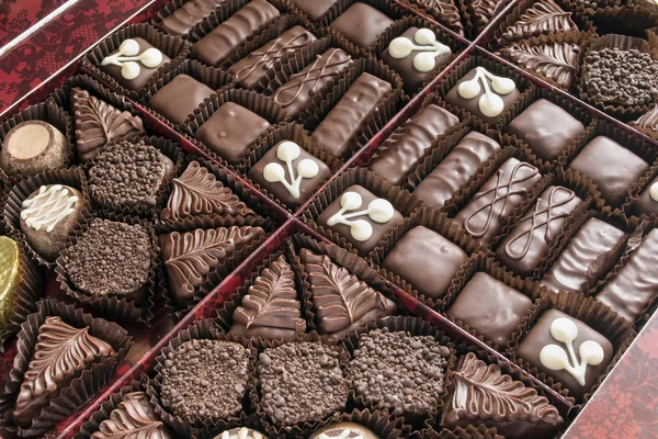 Doos met chocolade — Stockfoto