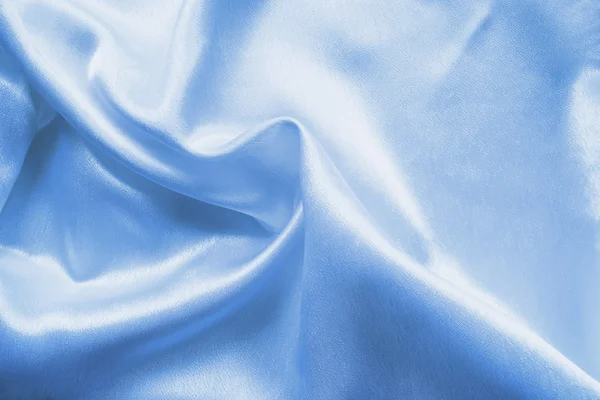 Mavi saten perde — Stok fotoğraf