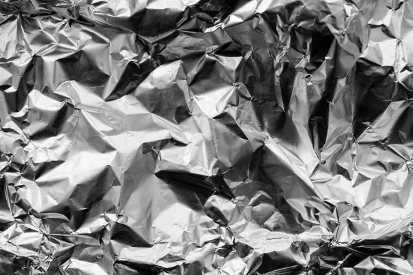 Skrynkliga aluminiumfolie — Stockfoto