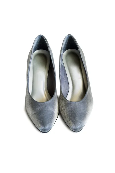 Stříbrné boty — Stock fotografie