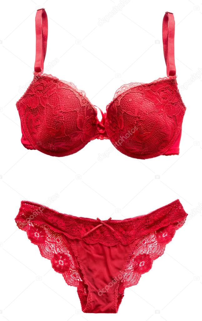 Conjunto de lenceria roja Foto de stock Tarzhanova 40592631