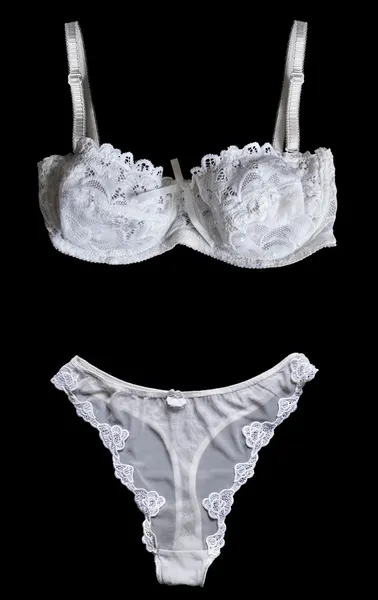 Conjunto de lingerie branca — Fotografia de Stock