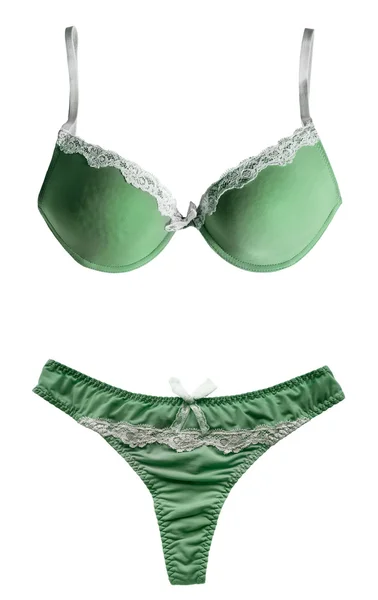Green lingerie set — Stock Photo, Image