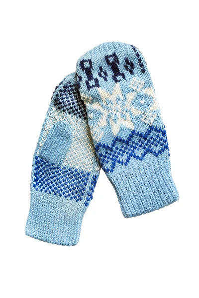 Blue mittens — Stock Photo, Image