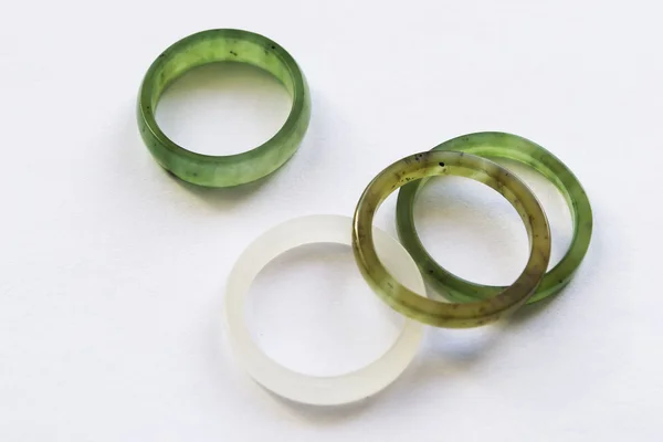 Nephrite rings — Stock Photo, Image