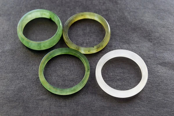 Nephrite rings — Stock Photo, Image