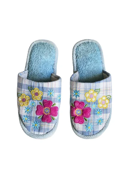 Blue slippers — Stock Photo, Image