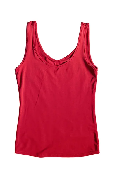 Czerwony tank top — Zdjęcie stockowe