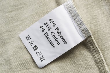 Fabric composition label clipart