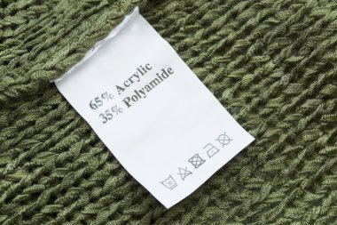 Fabric composition label clipart