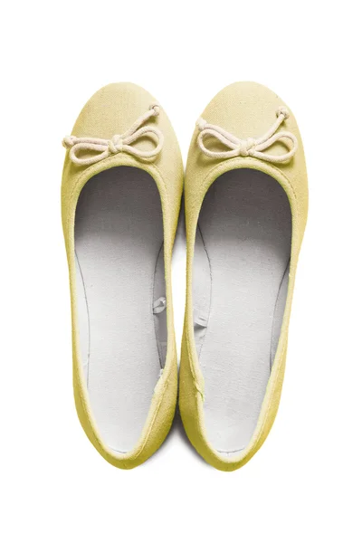 Yellow ballet shoes — Stock Photo, Image