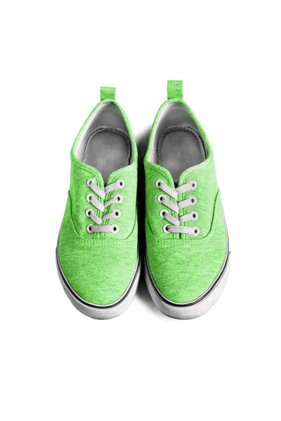 Green sneakers — Stock Photo, Image