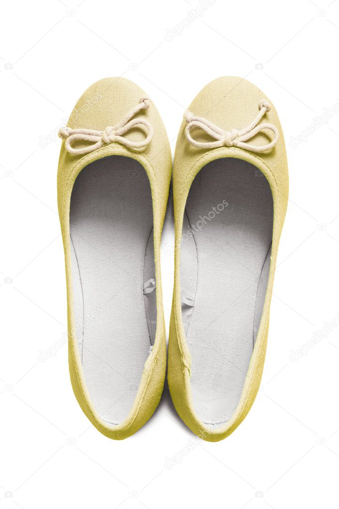 Yellow ballet shoes