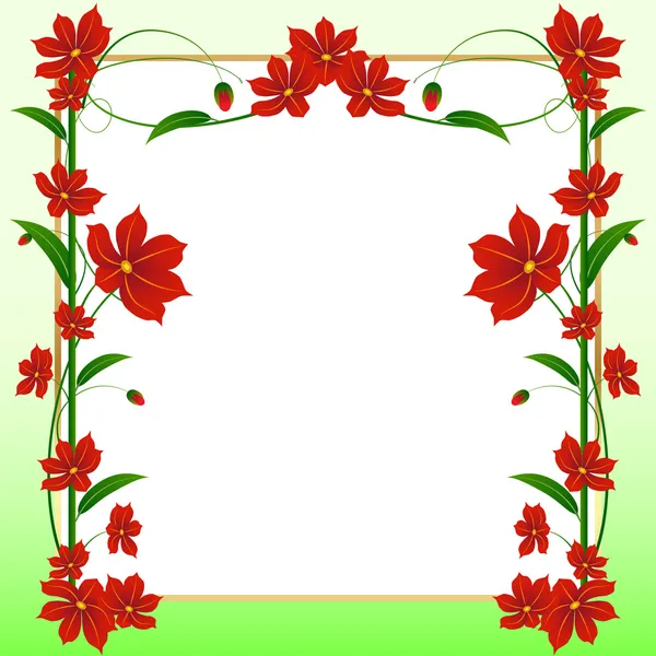 Tarjeta vectorial estilo floral — Archivo Imágenes Vectoriales