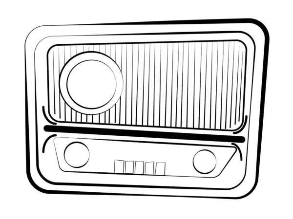 Récepteur radio rétro — Image vectorielle