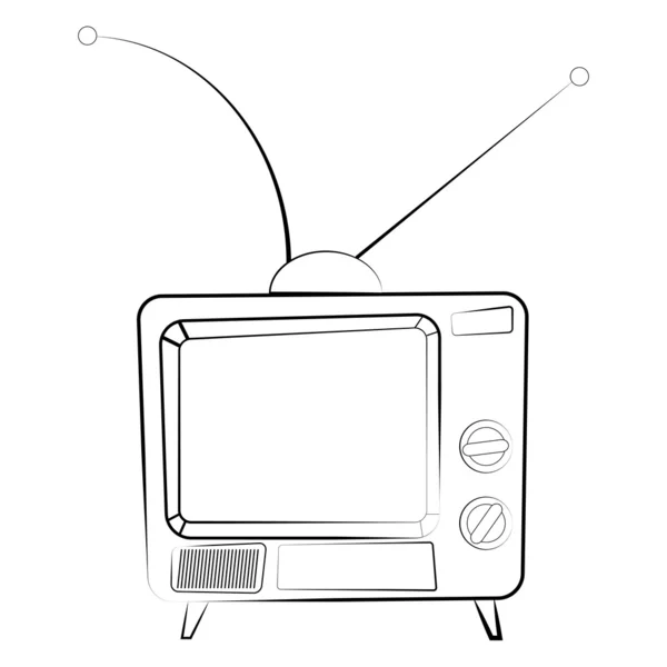 Retro-Fernseher — Stockvektor