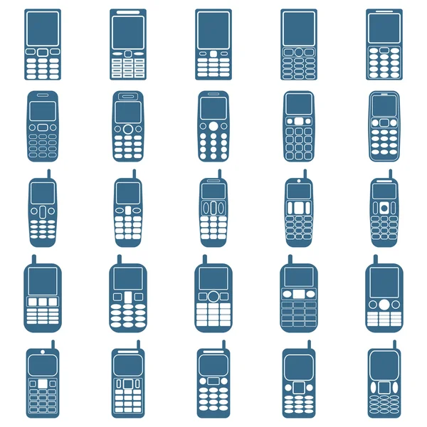 Telefoons pictogrammenset — Stockvector