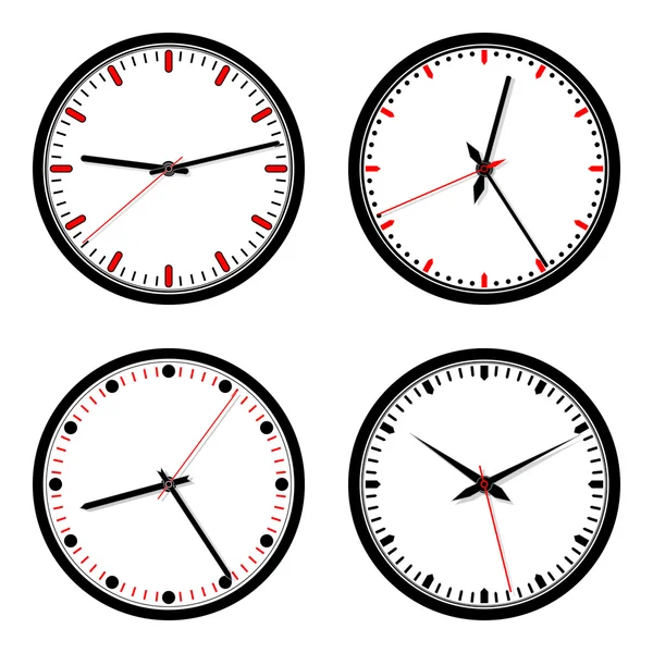 Clocks vector set — Stock Vector