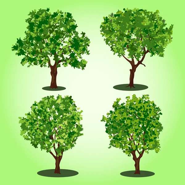 Conjunto de árvores abstratas —  Vetores de Stock