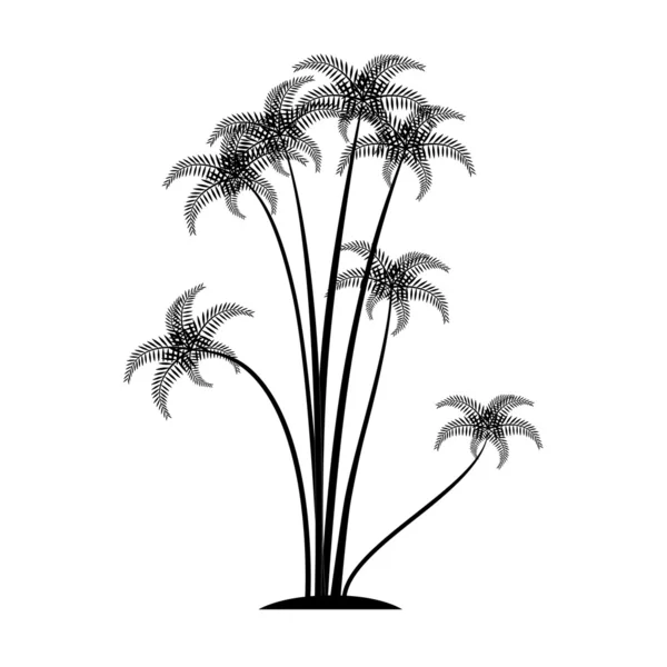 Silhueta de palmeira — Vetor de Stock