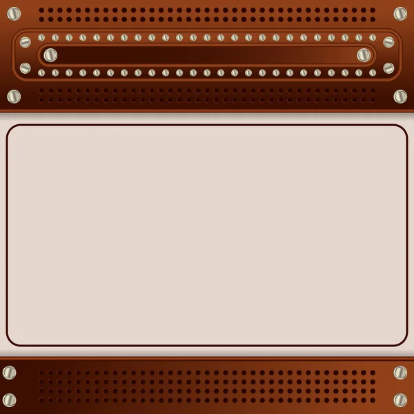 Old brown leather background — Stock Vector