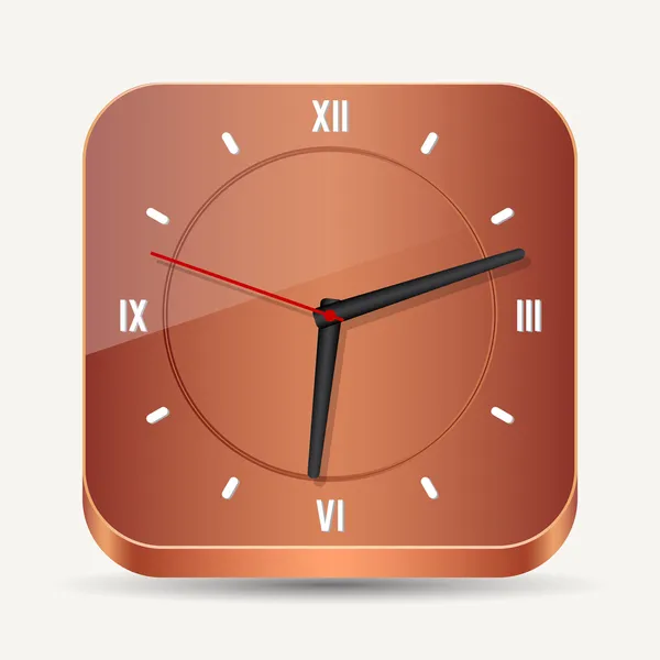 Horloge en bois — Image vectorielle