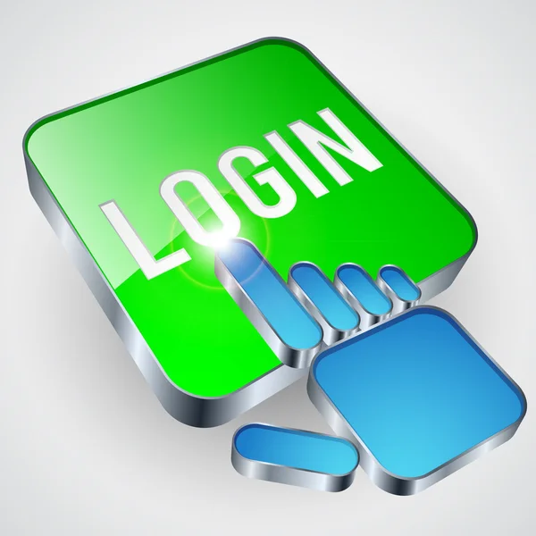 Login-knop — Stockvector
