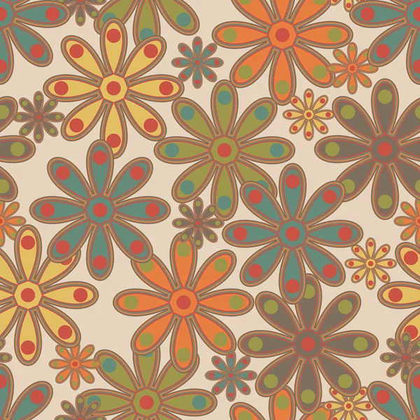 Bloemen naadloos patroon — Stockvector