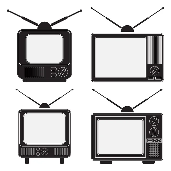 Retro TV sets collection — Stock Vector