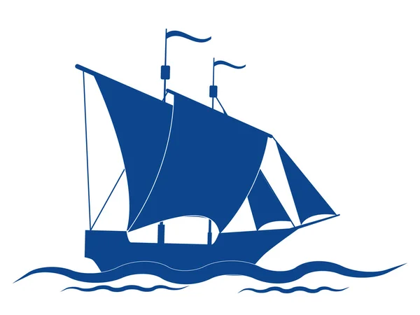 ベクトル帆船 — ストックベクタ