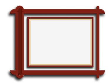 Beyaz arka plan üzerinde izole kare