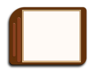 Beyaz arka plan üzerinde izole kare