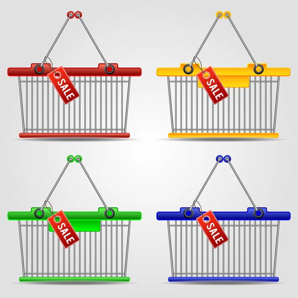 Shopping baskets — Stock Vector