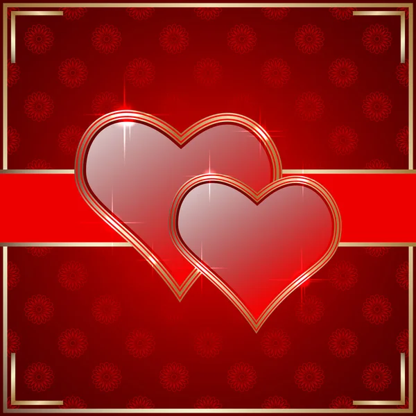 Valentine's Day vector card. — Stock Vector