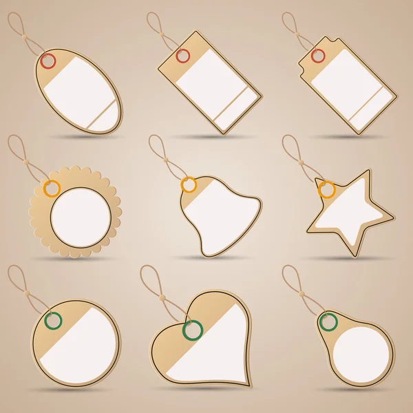 Set papier vector etiketten. — Stockvector