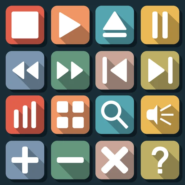 Interface elementen platte vector iconen — Stockvector