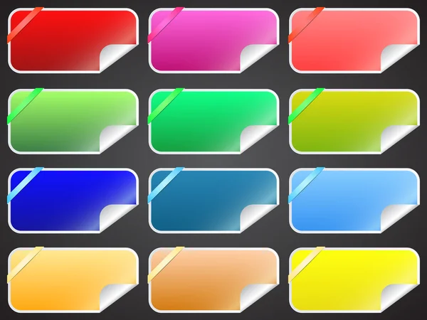 Colorful vector labels — Stock Vector