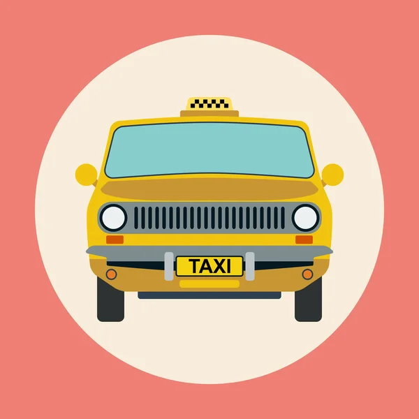 Taxi flat vector illustration — Stock Vector