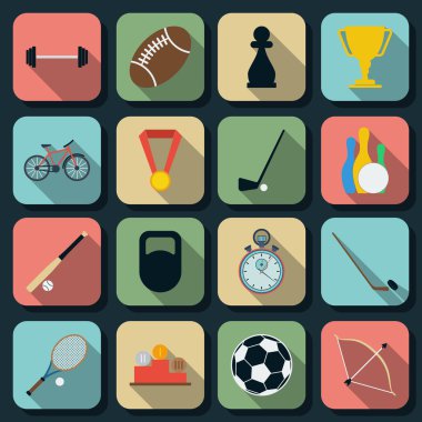 düz vektör simgeler spor